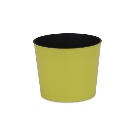 Cheungs 7 in. Round Tapered Recycled Plastic Planter, Yellow PP-102Y